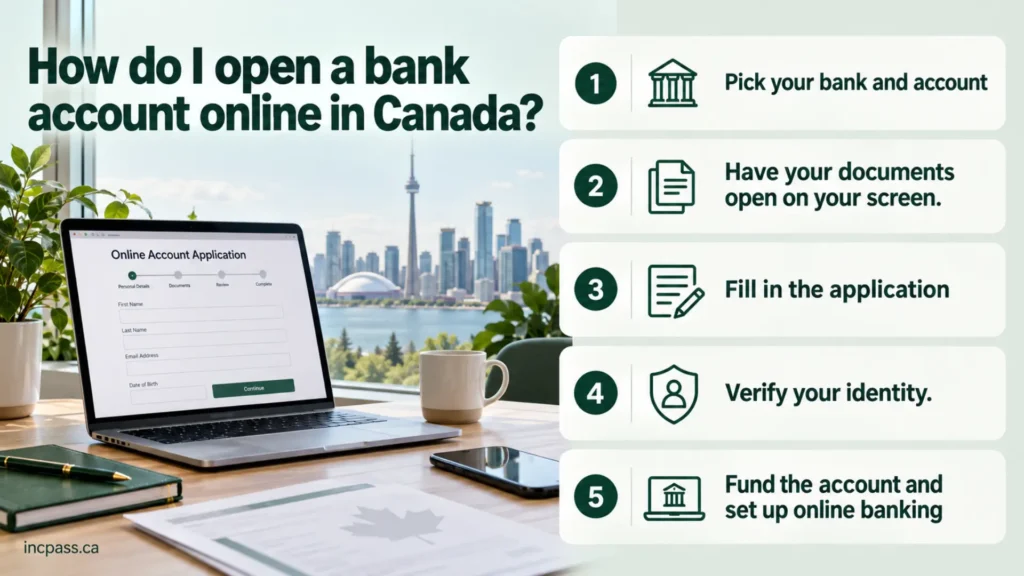 how do i open a bank account online in canada